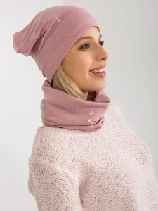 Light pink winter cap and chimney