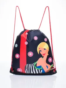 Red DISNEY backpack bag with little girl