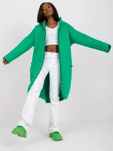 Dark green sweatshirt Tina RUE PARIS with zipper #1252277