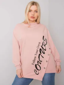 Dusty pink blouse plus size with inscription