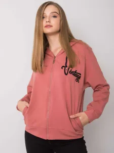 Dusty pink zippered sweatshirt