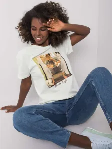 Mint women's T-shirt with print