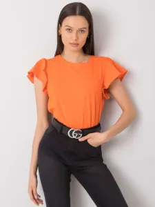 Orange women's cotton blouse