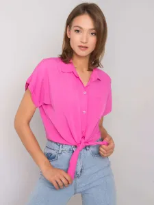 Pink blouse with collar