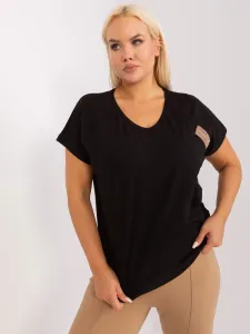 Women's black blouse plus size