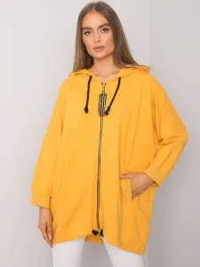 Women's hoodie made of mustard cotton #1230015