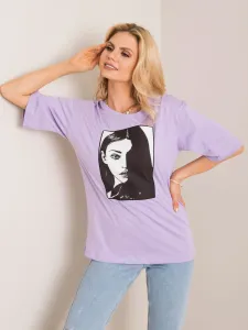Women's T-shirt RUE PARIS purple color #1247025