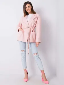 Light pink lady's coat with tie #1324721