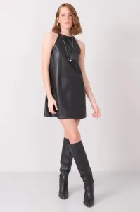 Black dress made of BSL eco leather