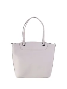 Grey spacious shoulder bag with cosmetic case #1534634