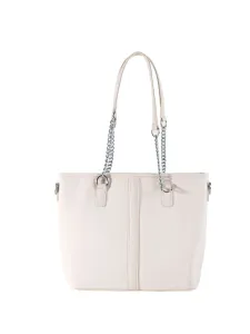 Light beige spacious shoulder bag with cosmetic case #1938267