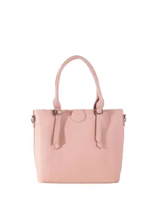 Pink shoulder bag with handles