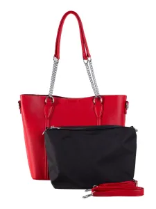 Red shoulder bag with adjustable strap #1937135