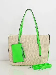 Women's green shoulder bag