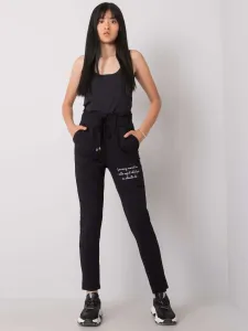 Black sweatpants with print