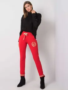 Red cotton sweatpants