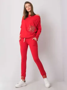 Red sweatpants with app