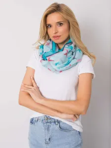 Blue scarf with color print #1325478
