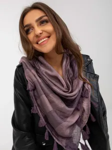 Lady's purple scarf with fringe
