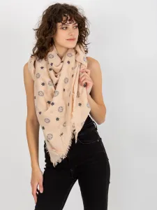 Women's scarf with print - pink #1675617