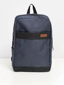 Dark blue backpack with outer pocket