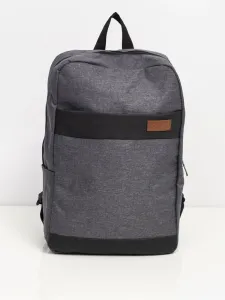Grey backpack with outer pocket