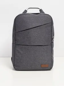 Grey laptop backpack with pockets