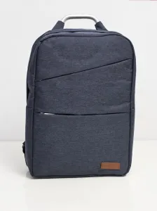 Laptop backpack in dark blue with pockets