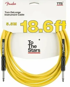 Fender Tom DeLonge 18.6' To The Stars Instrument Cable Giallo 5,5 m Dritto - Dritto
