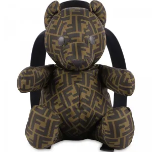Fendi Kids Monogram Backpack Teddy Brown - ONE SIZE BROWN
