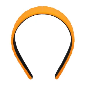 Fendi Girls FF Embossed Logo Headband Orange - ONE SIZE ORANGE