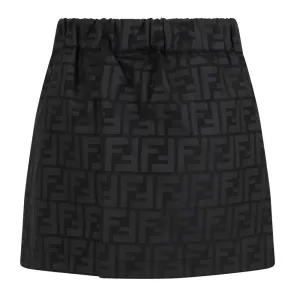 Fendi Girls FF Logo Skirt Black - 12A BLACK