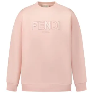 Fendi Girls Logo Sweater Pink - 12Y PINK