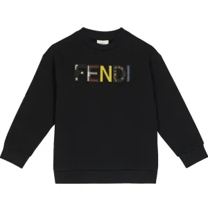 Fendi Kids Logo Sweater Black - 8 YEARS BLACK