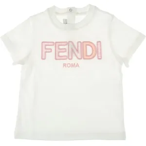 Fendi Baby Girls Logo T-shirt Pink - 12M PINK