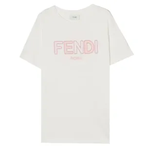 Fendi Girls Logo T-shirt White - 10Y WHITE #1049949
