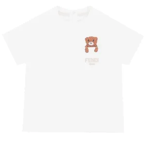Fendi Jersey Baby T Shirt White - 3M WHITE
