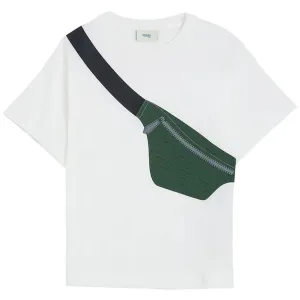 Fendi Kids Crossbody Bag Printed T-Shirt White - 14Y WHITE