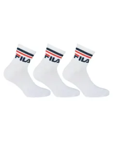 Set of three pairs of men's white ankle socks FILA