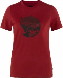 Fjällräven W Abisko Wool Fox Pomegranate Red/Dark Navy L Maglietta outdoor