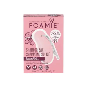 Foamie Shampoo per capelli danneggiati Hibiskiss (Shampoo Bar) 80 g