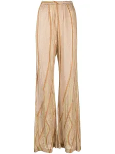 FORTE FORTE - Pantalone A Zampa In Jersey Jacquard Lurex #3075817