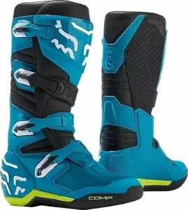FOX Comp Boots Blue/Yellow 44,5 Stivali da moto