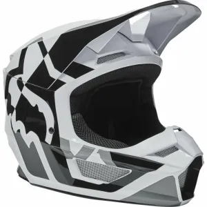 FOX Youth V1 Lux Helmet Black/White YM Casco