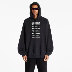 FRED PERRY x RAF SIMONS Printed Patch Hooded Sweat Black #2659236
