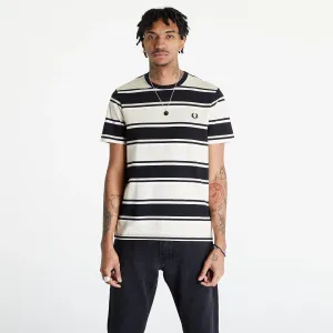 FRED PERRY Bold Stripe T-Shirt Oatmeal/ Ecru/ Black #3073843