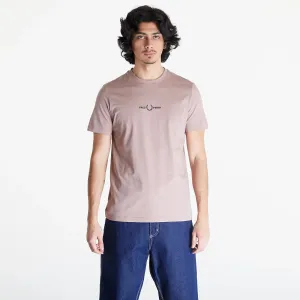 FRED PERRY Embroidered T-Shirt Dark Pink #3074118