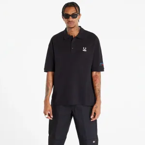 FRED PERRY x RAF SIMONS Embroidered Oversized Polo T-Shirt Black #2659219