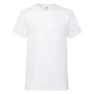 White Men's T-Shirt Valueweight V-Neck Fruit of the Loom #2668201