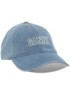 GANNI - Cappello Baseball In Denim